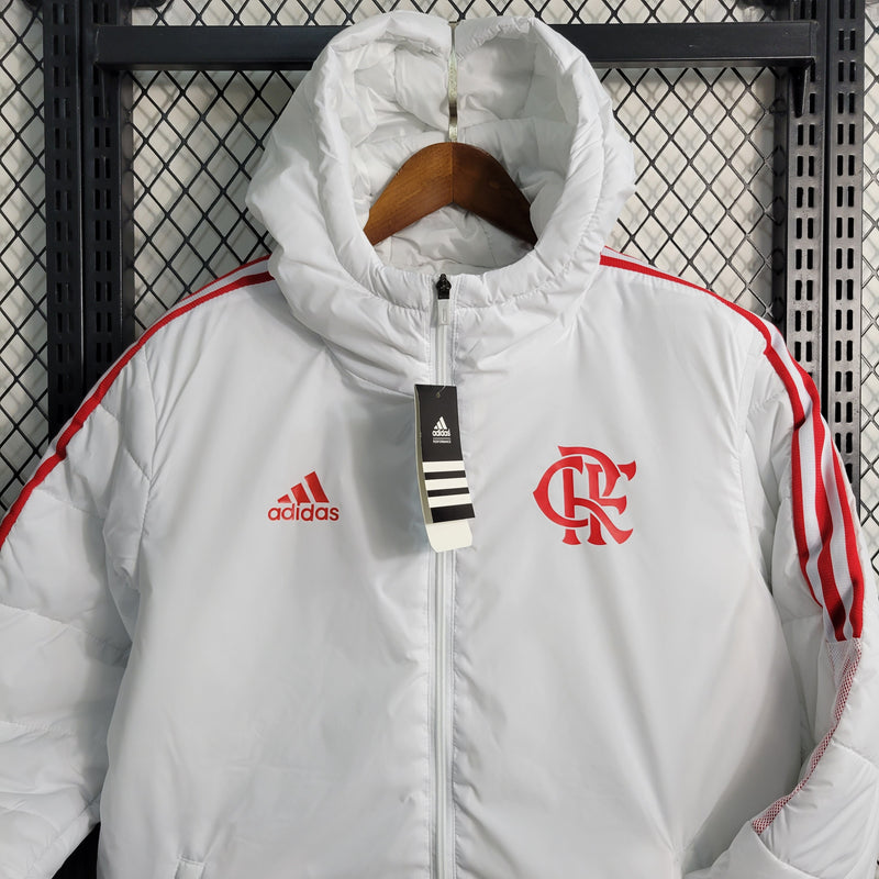 jaqueta de frio (bobojaco)-flamengo-branca-adidas-neymar-messi-cr7-futebol