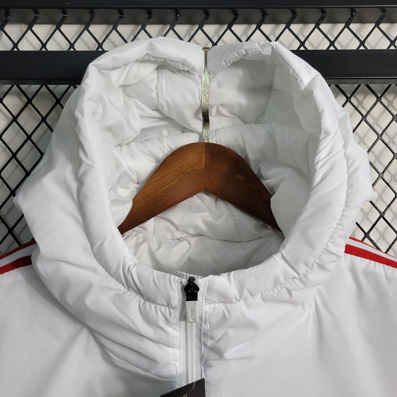 jaqueta de frio (bobojaco)-flamengo-branca-adidas-neymar-messi-cr7-futebol