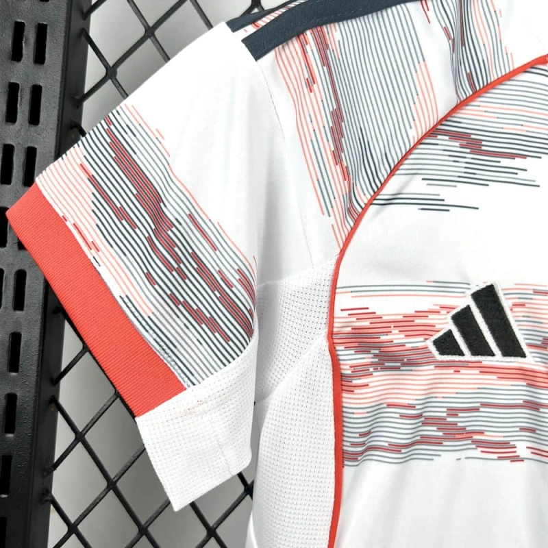 kit infantil-bayern de munique-away-ii-2-branca-t-mobile-adidas-25-26-neymar-messi-cr7-futebol