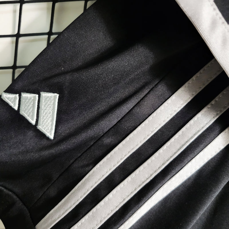 kit infantil-ajax-away-iii-3-cinza mescla-ziggo-adidas-23-24-neymar-messi-cr7-futebol 