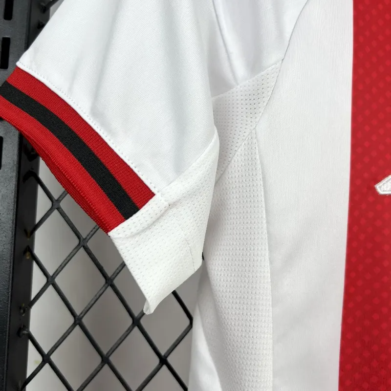 kit infantil-ajax-home-i-1-vermelho e branco-ziggo-adidas-25-26-neymar-messi-cr7-futebol
