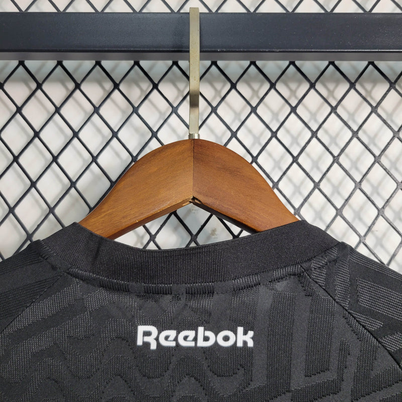 kit infantil-botafogo-away-ii-2-preto-reebok-23-24-neymar-messi-cr7-futebol