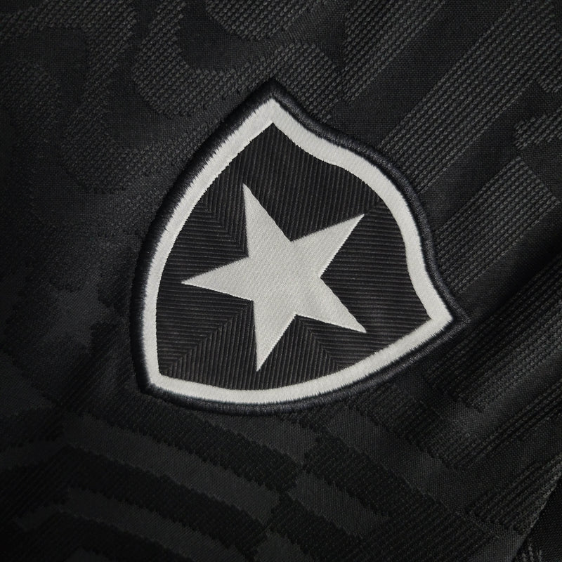 kit infantil-botafogo-away-ii-2-preto-reebok-23-24-neymar-messi-cr7-futebol