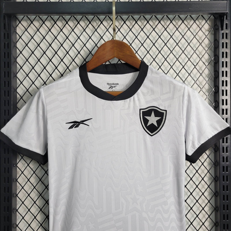 kit intantil-botafogo-home-i-1-branca-reebok-23-24-neymar-messi-cr7-futebol