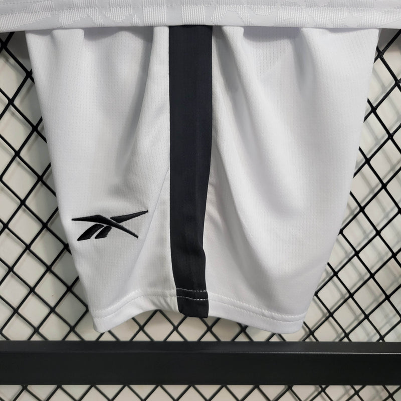 kit intantil-botafogo-home-i-1-branca-reebok-23-24-neymar-messi-cr7-futebol