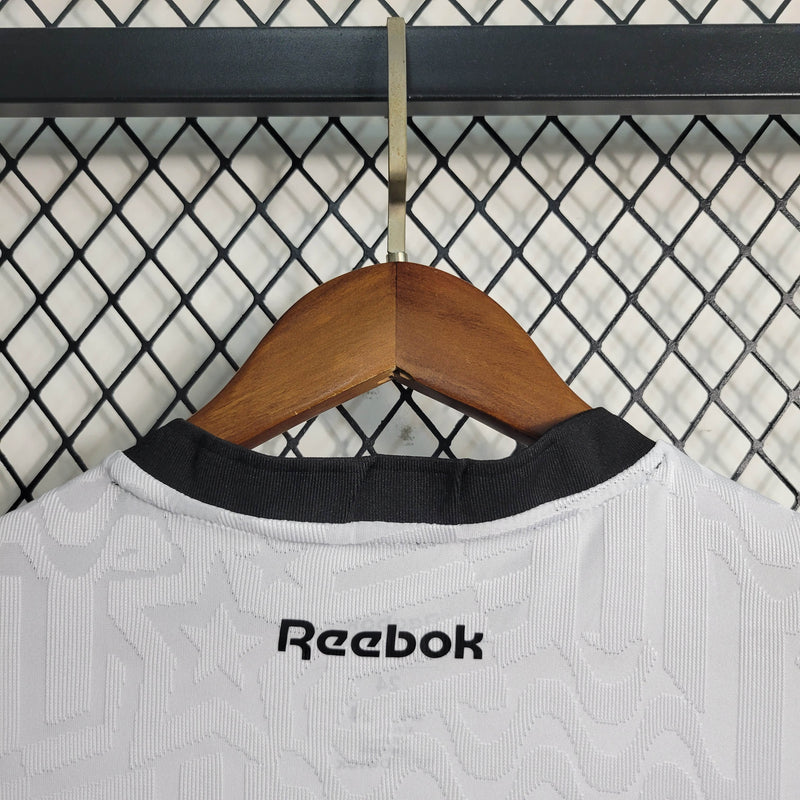 kit intantil-botafogo-home-i-1-branca-reebok-23-24-neymar-messi-cr7-futebol