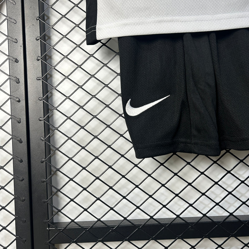 kit infantil-corinthians-home-i-1-branco-nikes-25-26-neymar-messi-cr7-futebol 
