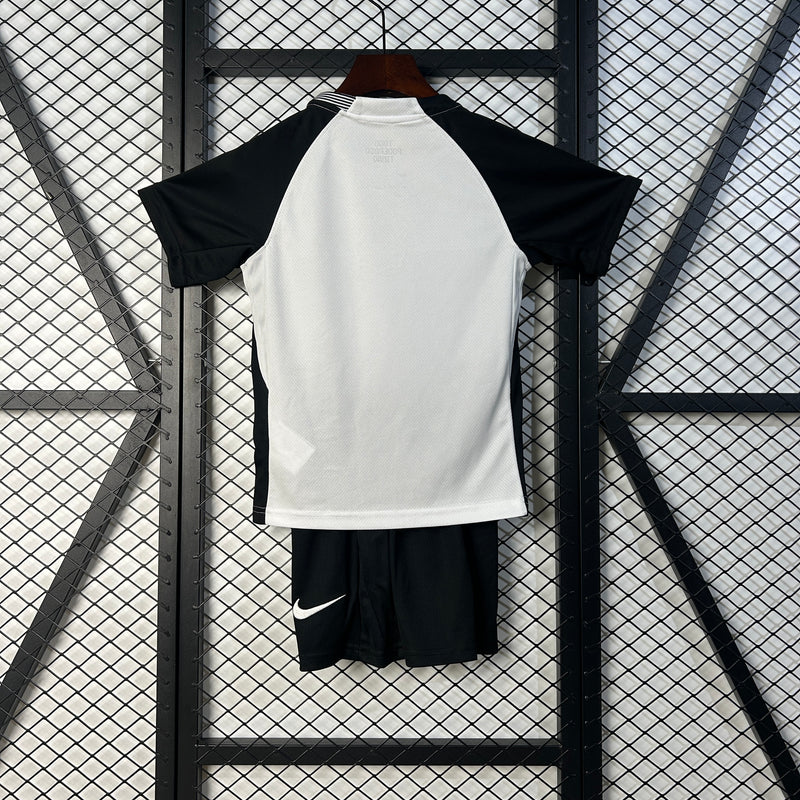 kit infantil-corinthians-home-i-1-branco-nikes-25-26-neymar-messi-cr7-futebol 
