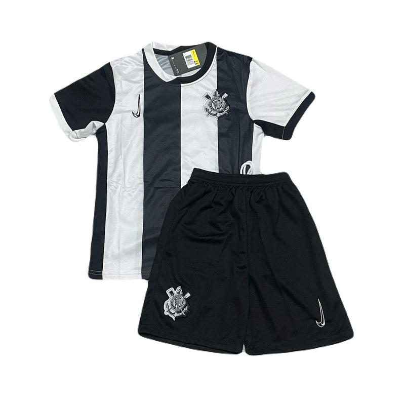 kit infantil-corinthians-third-iii-3-listrado-nike-24-25-neymar-messi-cr7-futebol