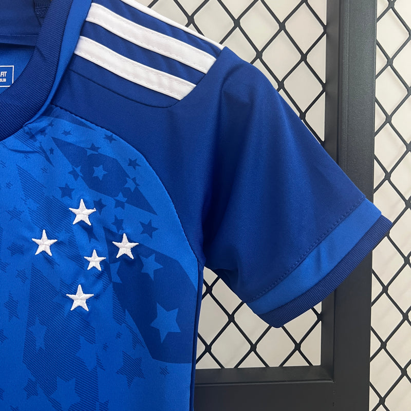kit infantil-cruzeiro-home-i-1-azul-adidas-24-25-neymar-messi-cr7-futebol