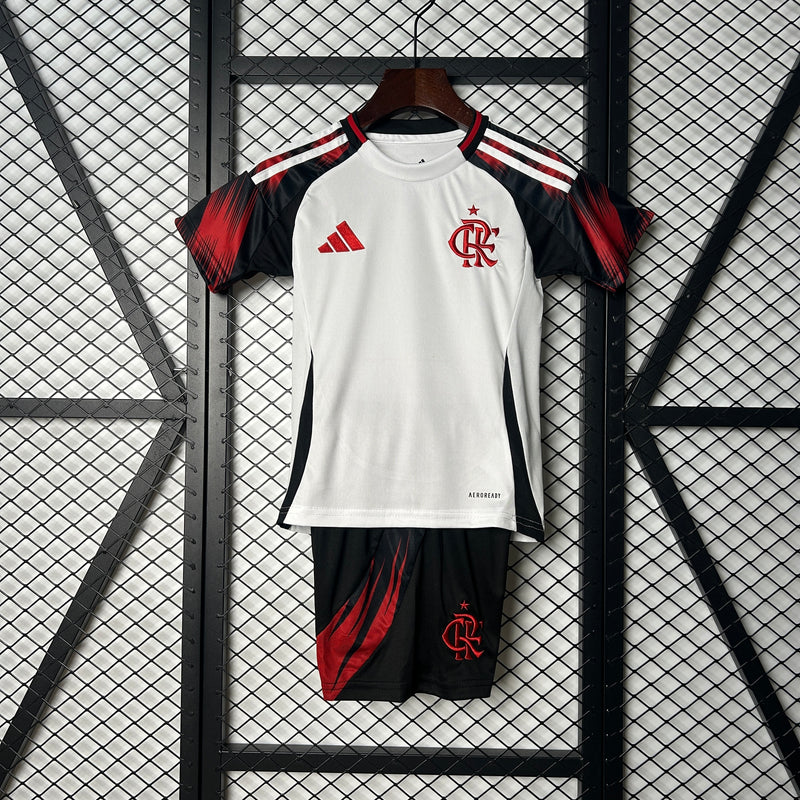 camisa-kit infantil-away-ii-2-branca-adidas-25-26-neymar-messi-cr7-futebol