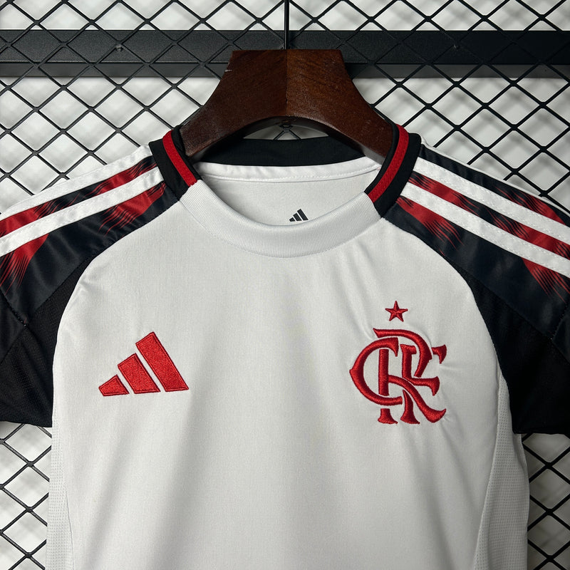 camisa-kit infantil-away-ii-2-branca-adidas-25-26-neymar-messi-cr7-futebol