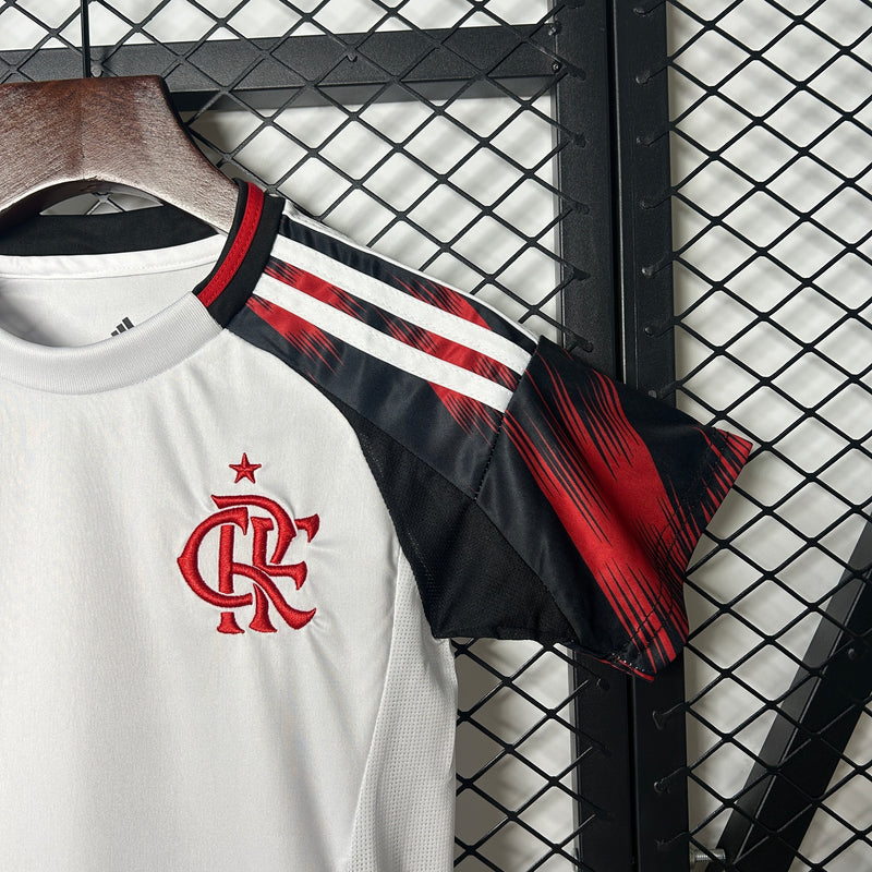 camisa-kit infantil-away-ii-2-branca-adidas-25-26-neymar-messi-cr7-futebol