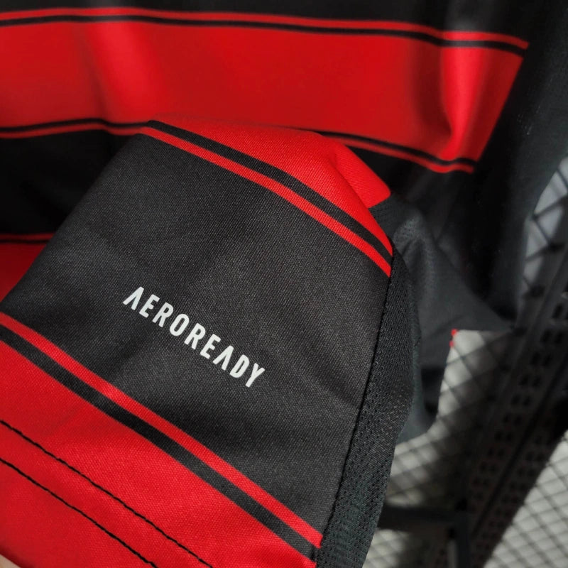 kit infantil-flamengo-home-i-1-rubro negro-adidas-25-26-neymar-messi-cr7-futebol