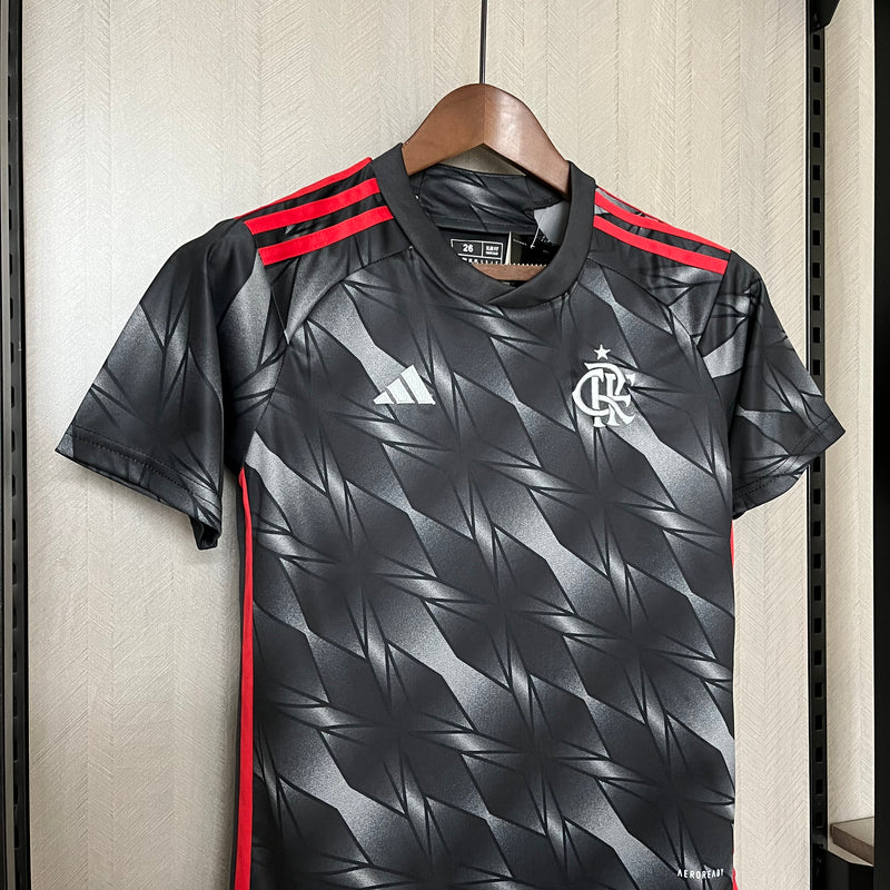 kit infantil-flamengo-third-iii-3-mesclada-adidas-24-25-neymar-messi-cr7-futebol