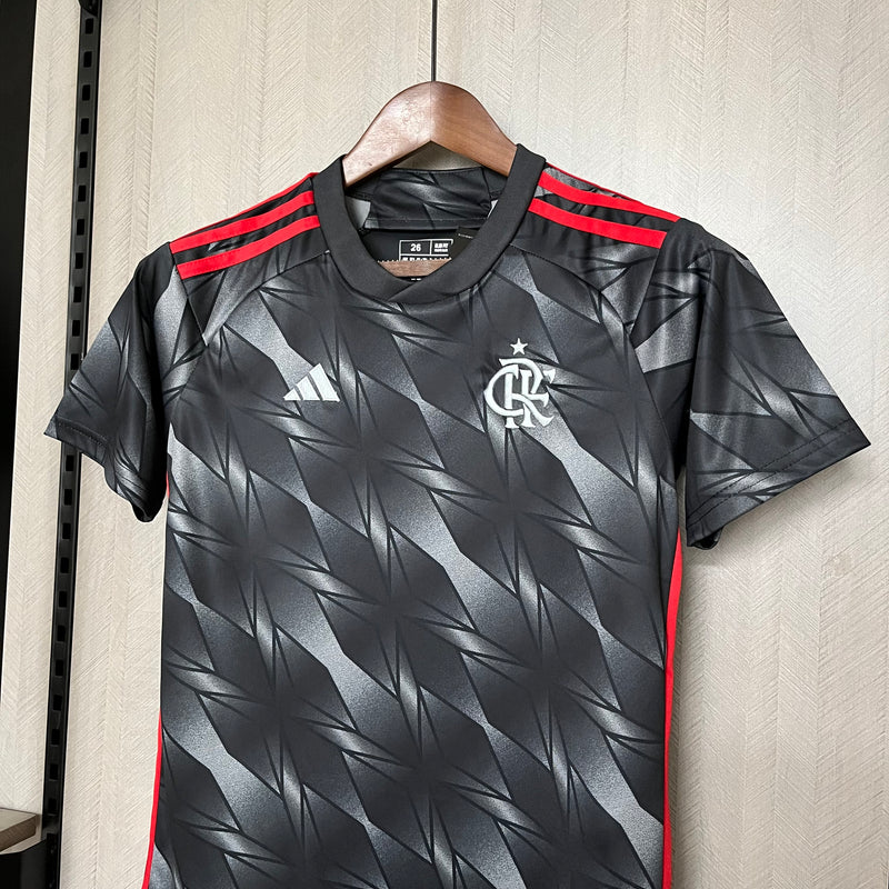 kit infantil-flamengo-third-iii-3-mesclada-adidas-24-25-neymar-messi-cr7-futebol