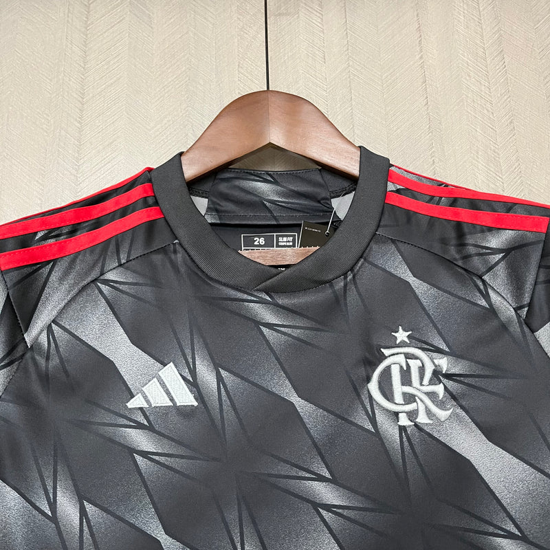 kit infantil-flamengo-third-iii-3-mesclada-adidas-24-25-neymar-messi-cr7-futebol