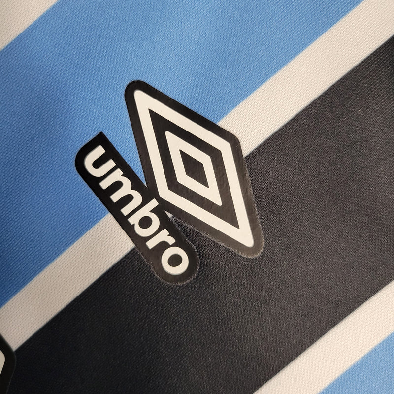 kit infantil-grêmio-home-i-1-tricolor-banrisul-umbro-23-24-neymar-messi-cr7-futebol 
