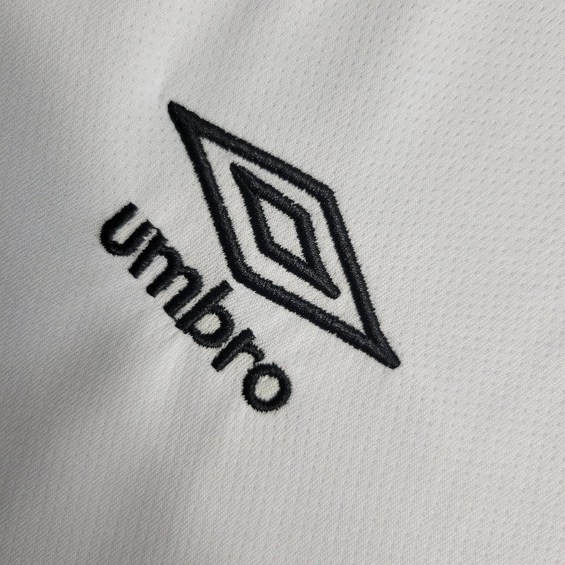 kit infantil-santos-home-i-1-branca-umbro-23-24-neymar-messi-cr7-futebol