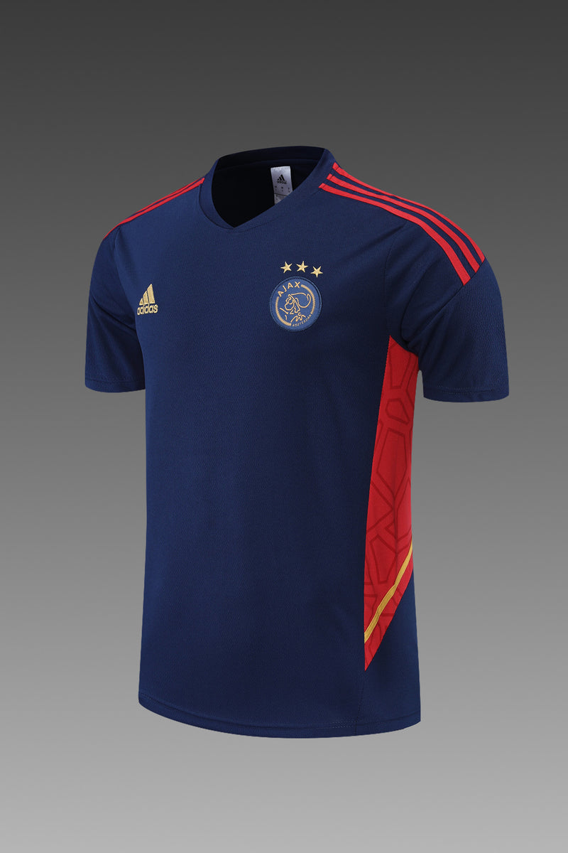 kit treino-ajax-azul-adidas-22-23-neymar-messi-cr7-futebol 