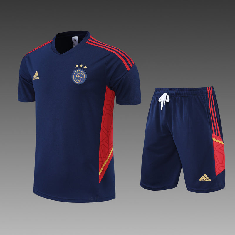 kit treino-ajax-azul-adidas-22-23-neymar-messi-cr7-futebol 