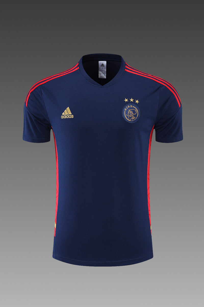 kit treino-ajax-azul-adidas-22-23-neymar-messi-cr7-futebol 