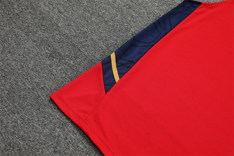 kit treino-ajax-vermelho e azul-adidas-23-24-neymar-messi-cr7-futebol