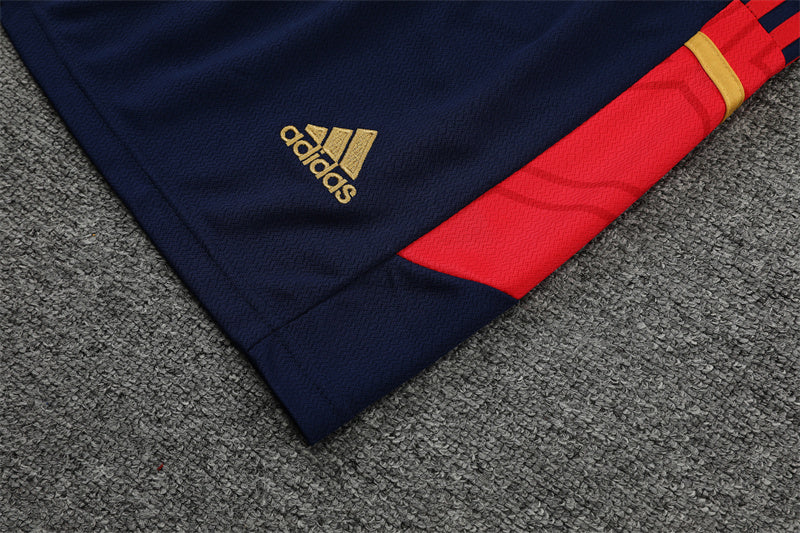 kit treino-ajax-vermelho e azul-adidas-23-24-neymar-messi-cr7-futebol 