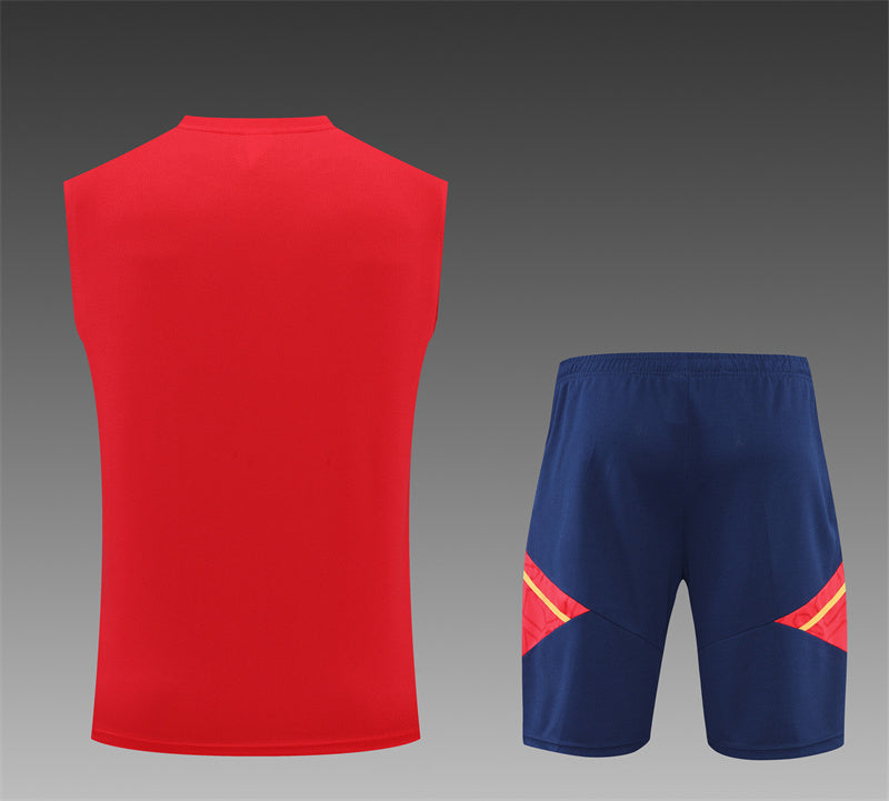 kit treino-ajax-vermelho e azul-adidas-23-24-neymar-messi-cr7-futebol