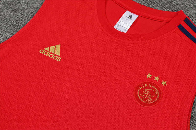 kit treino-ajax-vermelho e azul-adidas-23-24-neymar-messi-cr7-futebol