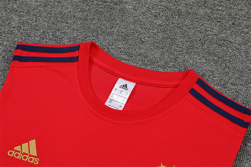 kit treino-ajax-vermelho e azul-adidas-23-24-neymar-messi-cr7-futebol