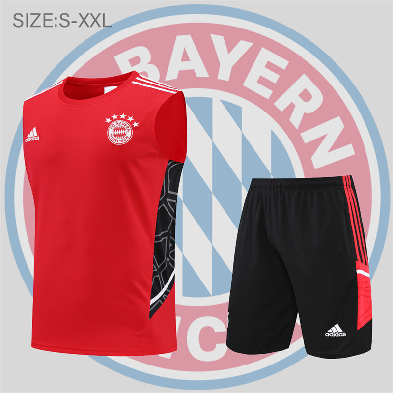 kit treino-bayern de munique-vermelho e preto-adidas-neymar-messi-cr7-futebol