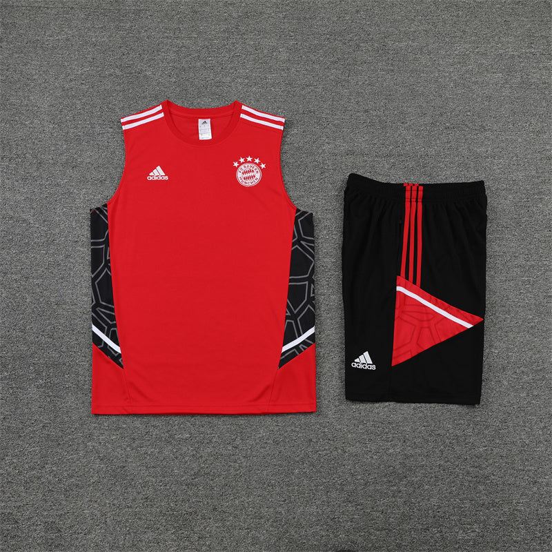 kit treino-bayern de munique-vermelho e preto-adidas-neymar-messi-cr7-futebol
