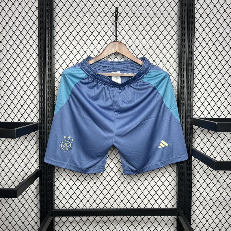 shorts-ajax-away-azul-adidas-24-25-neymar-messi-cr7-futebol 