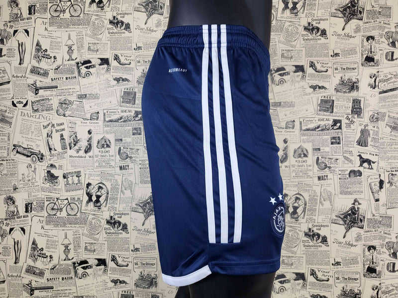 shorts-ajax-azul escuro-adidas-23-24-neymar-messi-cr7-futebol