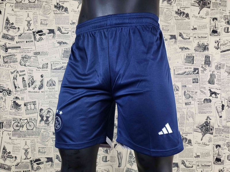 shorts-ajax-azul escuro-adidas-23-24-neymar-messi-cr7-futebol