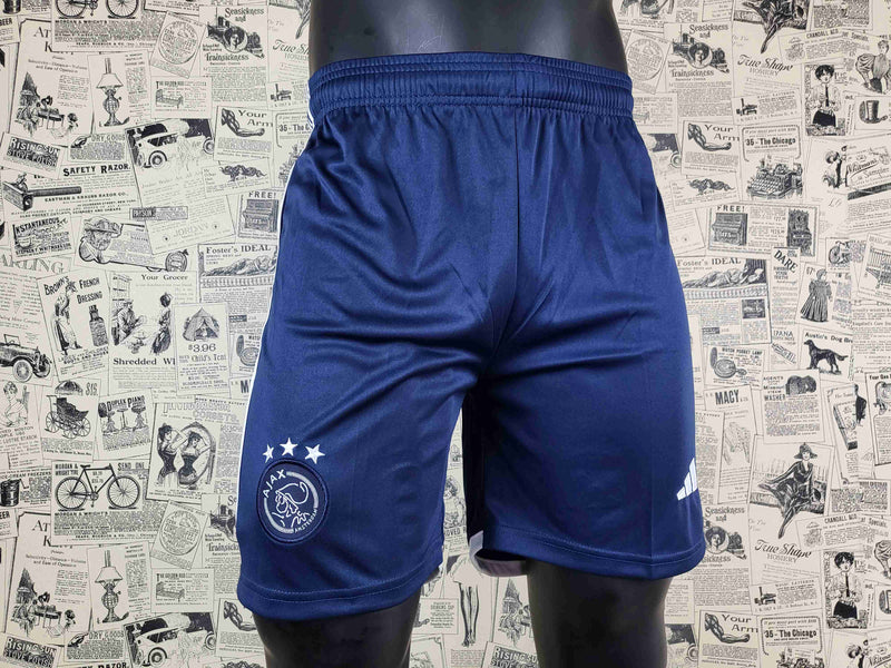 shorts-ajax-azul escuro-adidas-23-24-neymar-messi-cr7-futebol