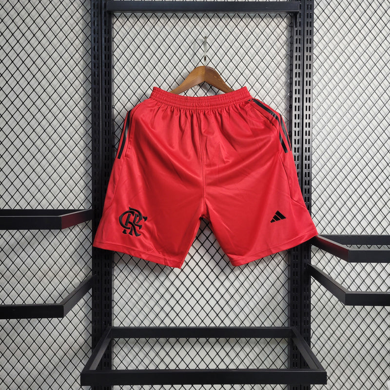 shorrts-flamengo-viagem-vermelho-adidas-23-24-neymar-messi-cr7-futebol