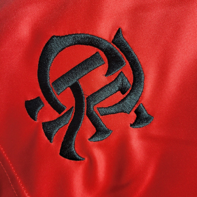shorrts-flamengo-viagem-vermelho-adidas-23-24-neymar-messi-cr7-futebol